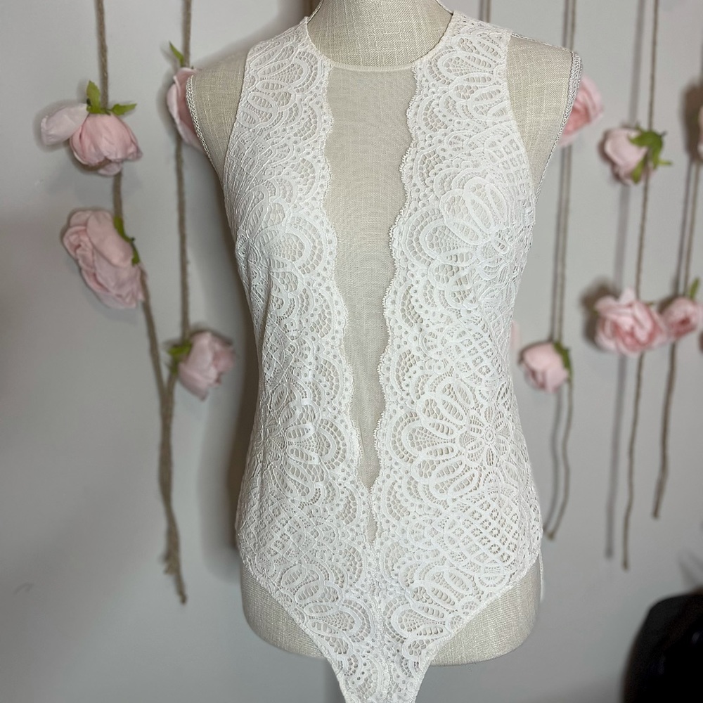 Victoria’s Secret Bodysuit Sheer Lace Lingerie
